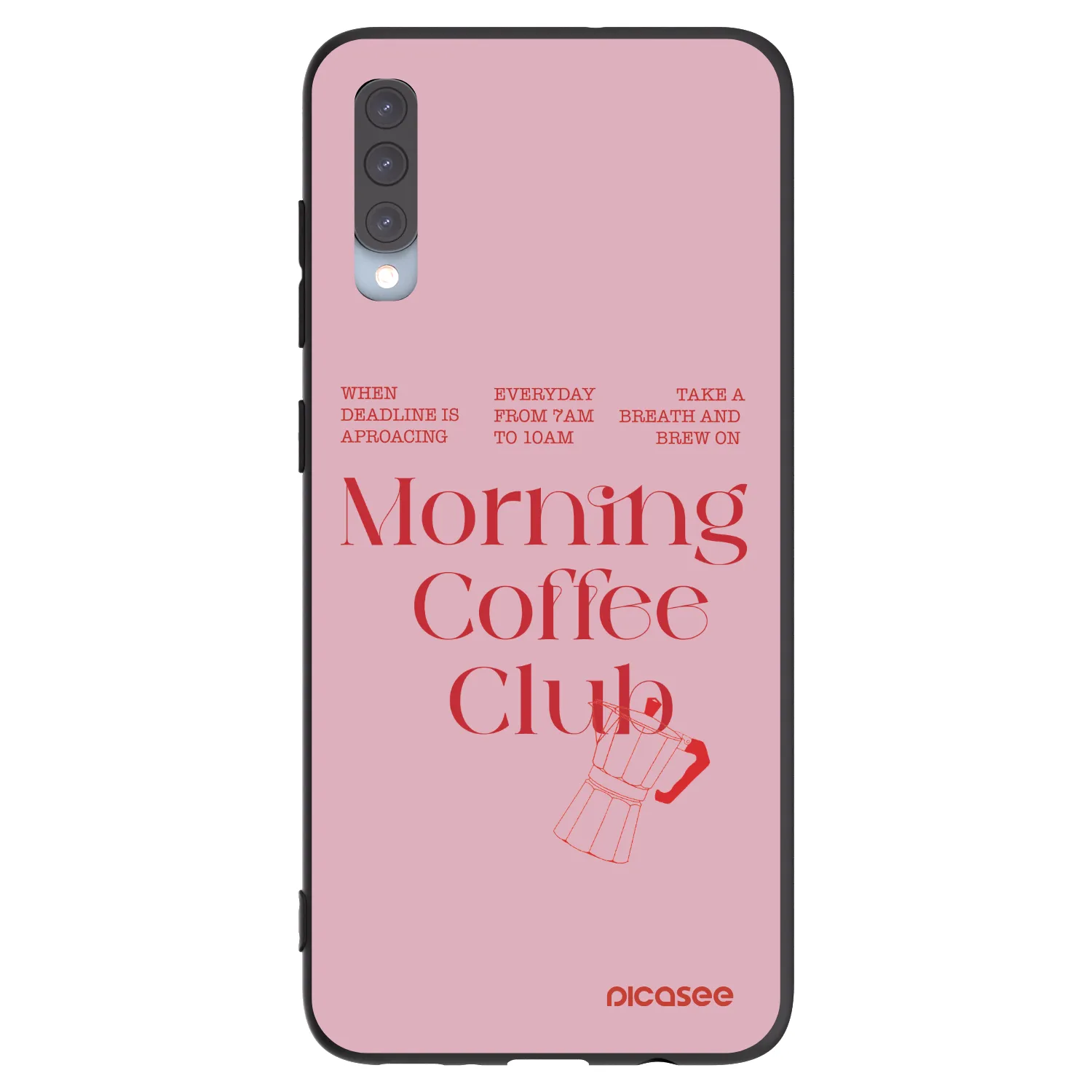 Picasee crna silikonska maskica za Samsung Galaxy A70 A705F - Morning