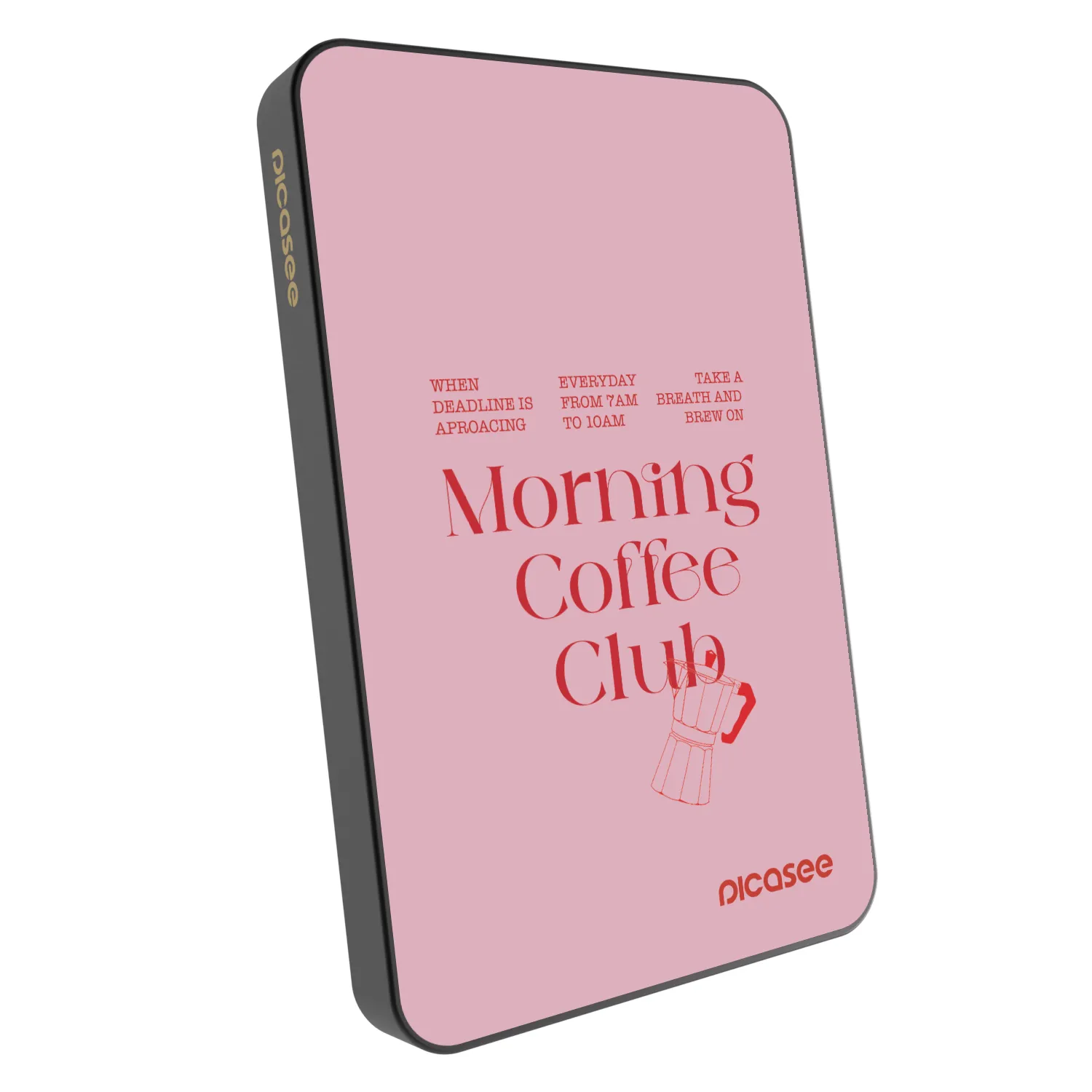 Picasee Prijenosni punjač s MagSafe 5 000 mAh Sivo - Morning