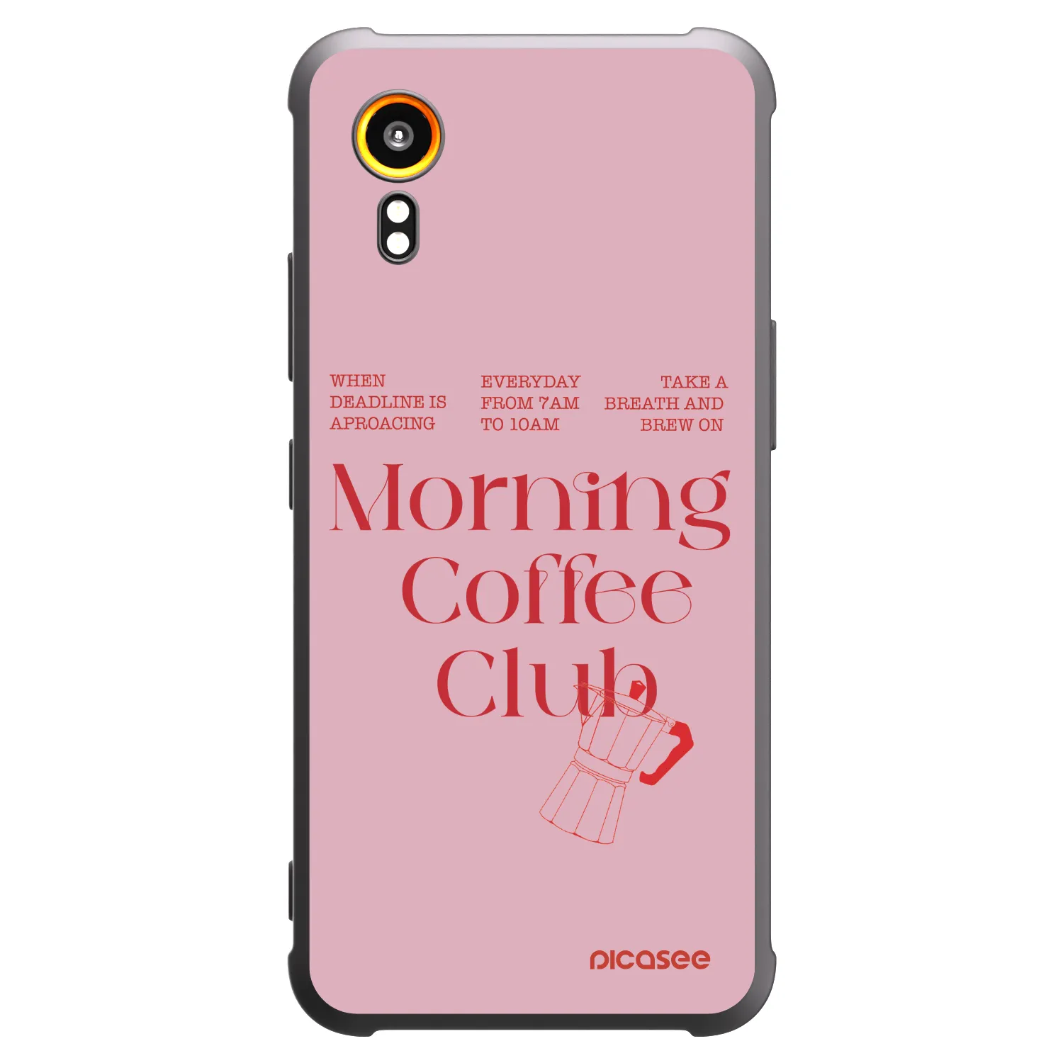 Picasee crna silikonska maskica za Samsung Galaxy Xcover 7 - Morning