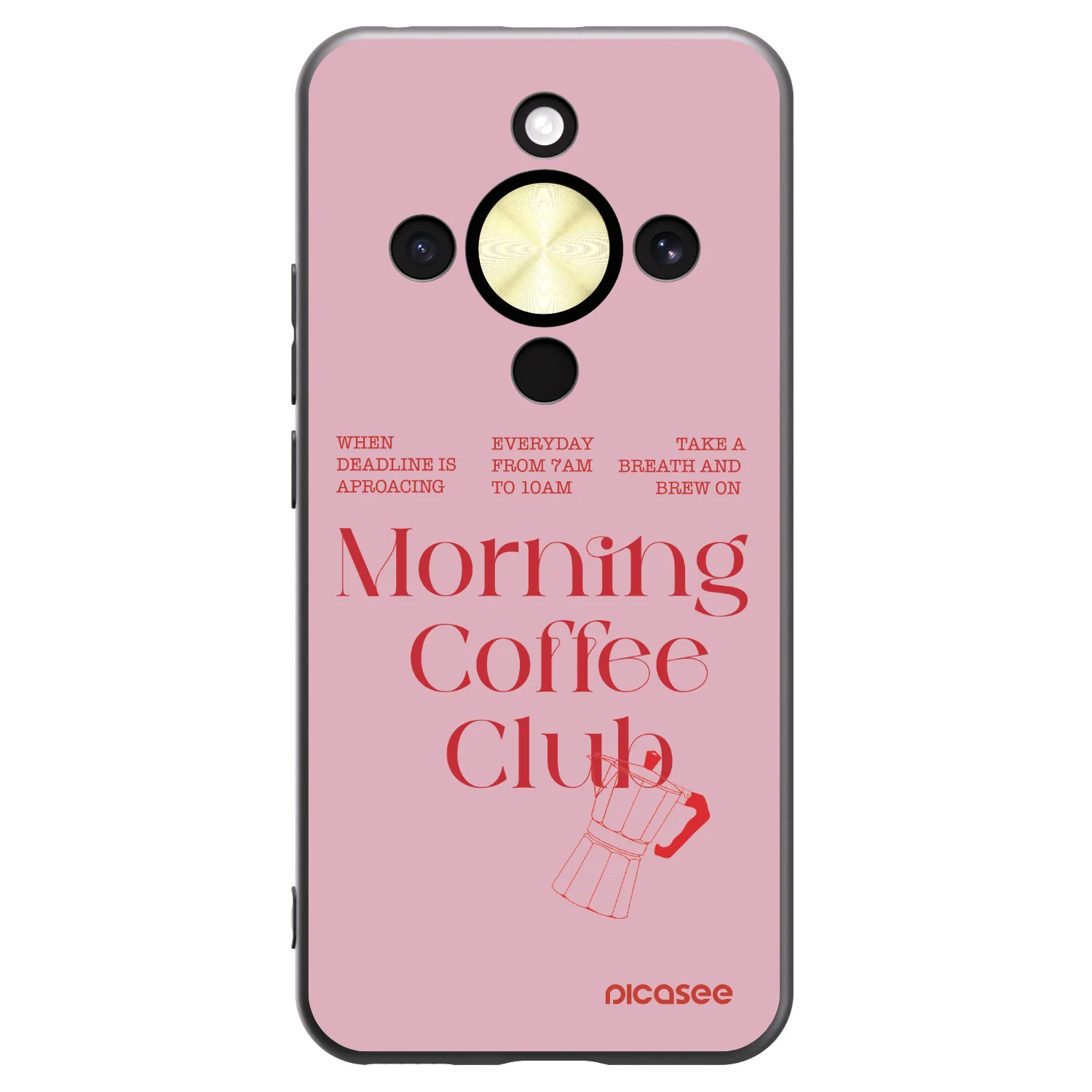 Picasee crna silikonska maskica za Honor Magic8 Lite 5G - Morning