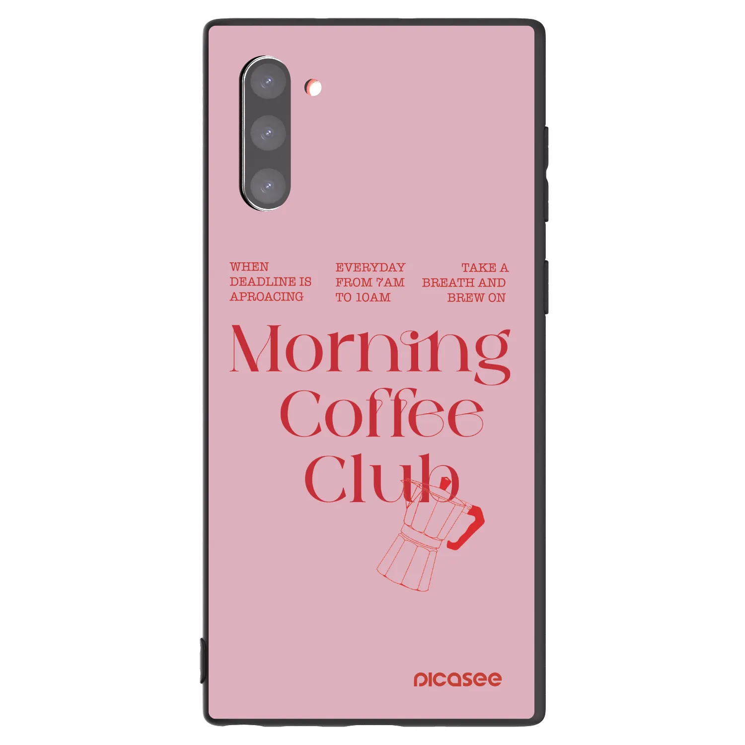 Picasee crna silikonska maskica za Samsung Galaxy Note 10 N970F - Morning