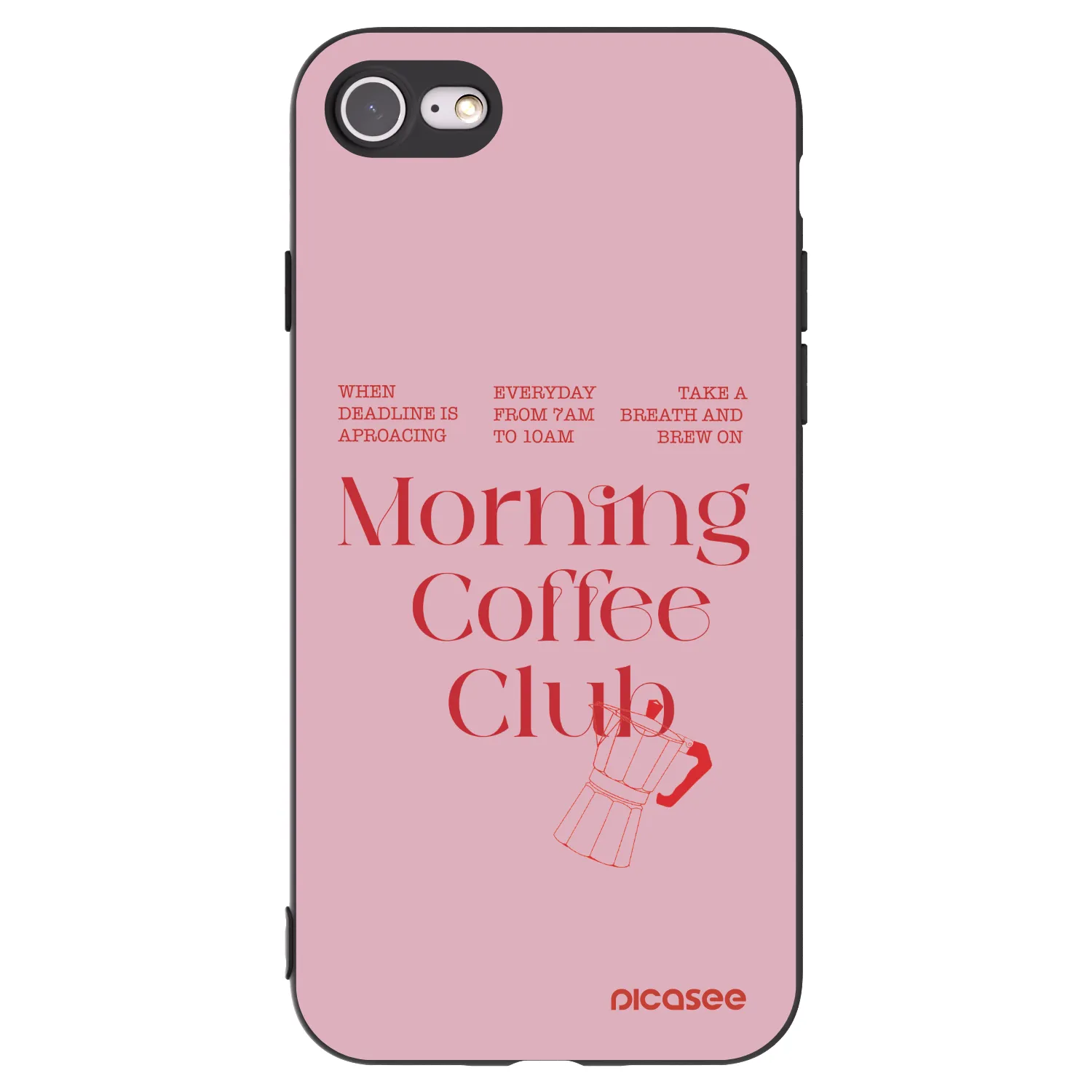 Picasee crna silikonska maskica za Apple iPhone SE 2020 - Morning