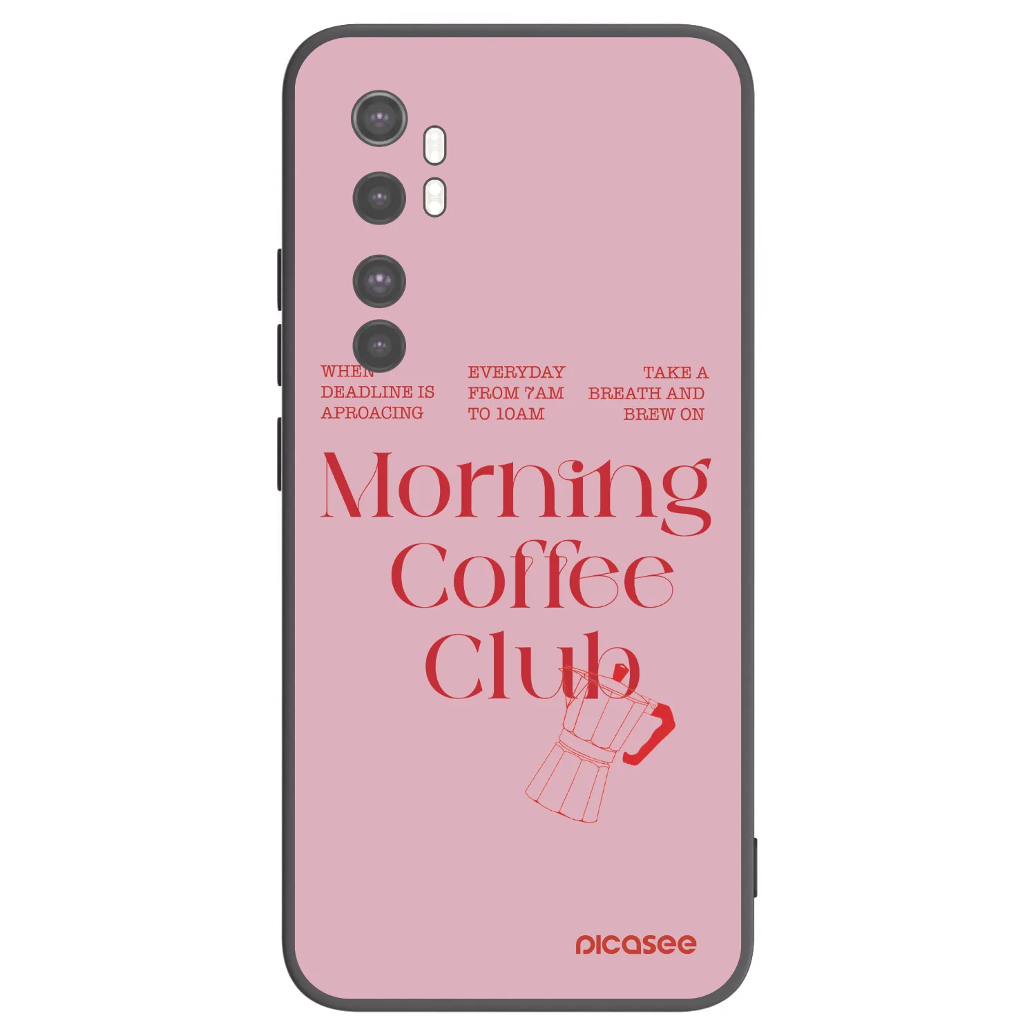 Picasee crna silikonska maskica za Xiaomi Mi Note 10 Lite - Morning