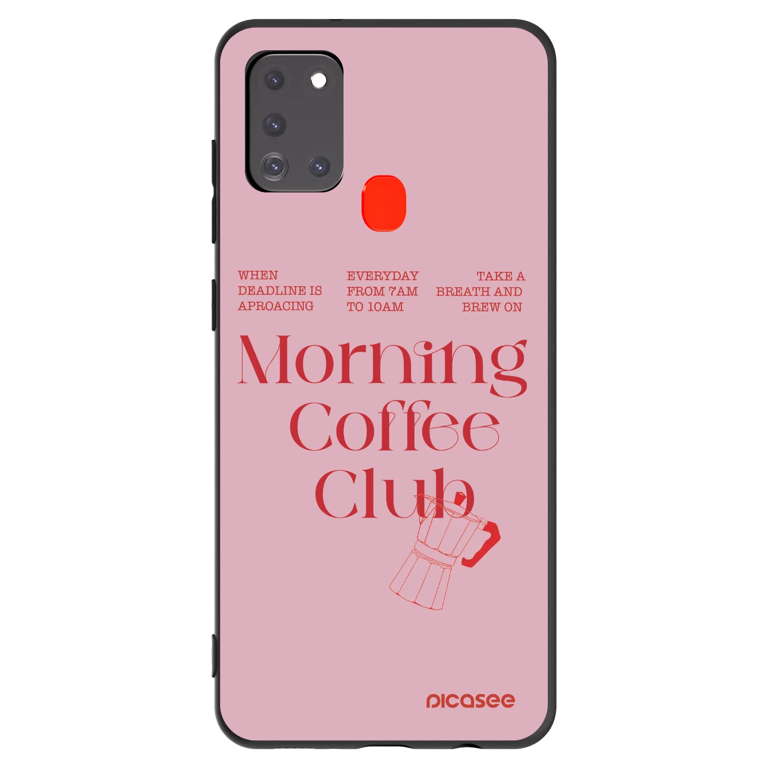 Picasee crna silikonska maskica za Samsung Galaxy A21s - Morning