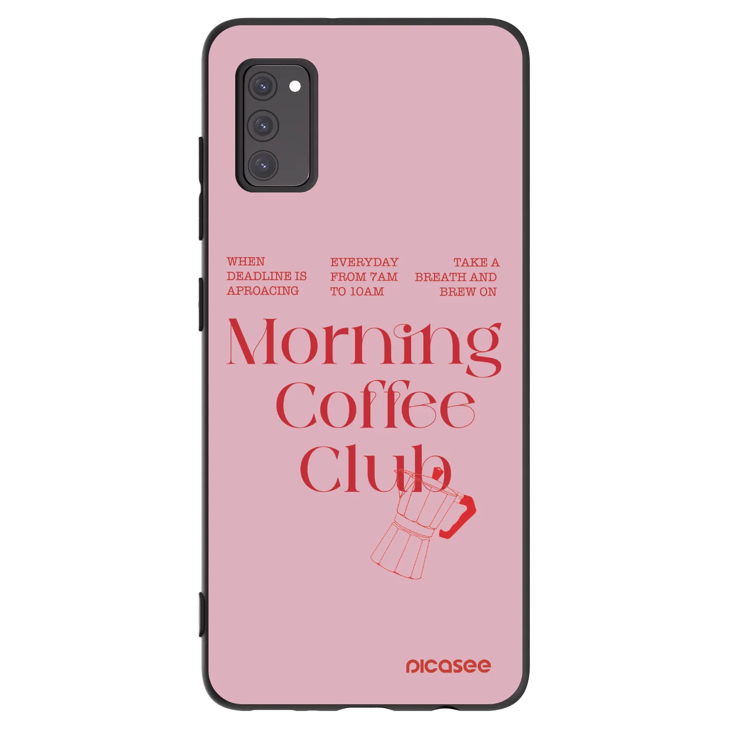 Picasee crna silikonska maskica za Samsung Galaxy A41 A415F - Morning
