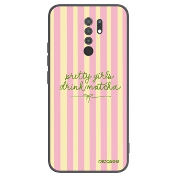 Picasee crna silikonska maskica za Xiaomi Redmi 9 - Pretty matcha