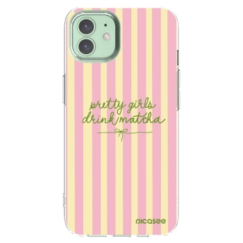 Picasee silikonska prozirna maskica za Apple iPhone 12 Pro - Pretty matcha