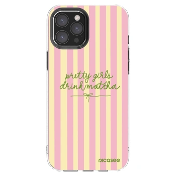 Picasee silikonska prozirna maskica za Apple iPhone 12 Pro Max - Pretty matcha