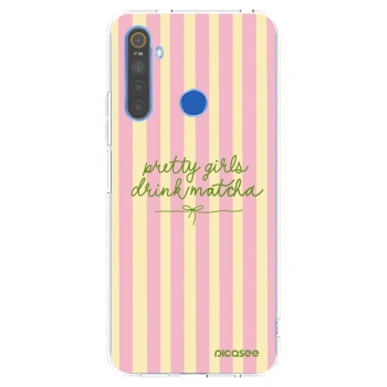 Picasee silikonska prozirna maskica za Realme 5 - Pretty matcha