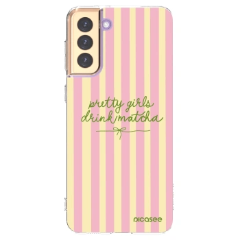 Picasee silikonska prozirna maskica za Samsung Galaxy S21+ 5G G996F - Pretty matcha