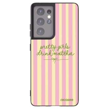 Picasee crna silikonska maskica za Samsung Galaxy S21 Ultra 5G G998B - Pretty matcha