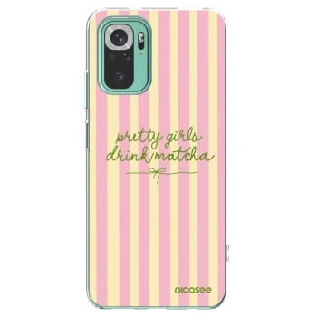 Picasee silikonska prozirna maskica za Xiaomi Redmi Note 10 Pro - Pretty matcha