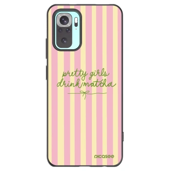 Picasee crna silikonska maskica za Xiaomi Redmi Note 10 Pro - Pretty matcha
