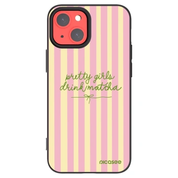 Picasee crna silikonska maskica za Apple iPhone 13 mini - Pretty matcha