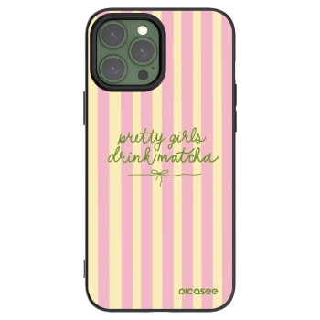 Picasee crna silikonska maskica za Apple iPhone 13 Pro Max - Pretty matcha