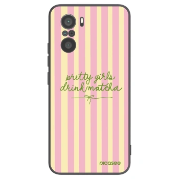 Picasee crna silikonska maskica za Xiaomi Poco F3 - Pretty matcha
