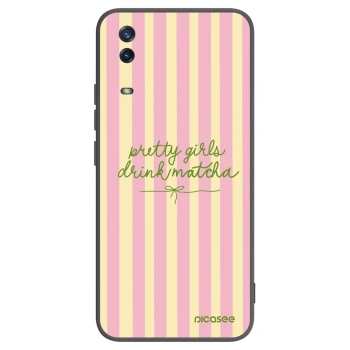 Picasee crna silikonska maskica za Vivo Y11s - Pretty matcha