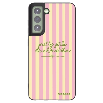 Picasee crna silikonska maskica za Samsung Galaxy S21 FE 5G - Pretty matcha