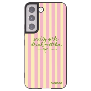 Picasee crna silikonska maskica za Samsung Galaxy S22 5G - Pretty matcha