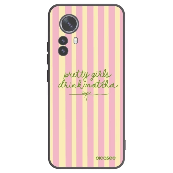 Picasee crna silikonska maskica za Xiaomi 12 Pro - Pretty matcha