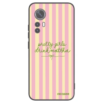 Picasee crna silikonska maskica za Xiaomi 12X - Pretty matcha