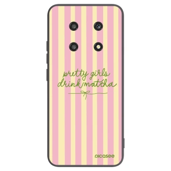 Picasee crna silikonska maskica za Honor Magic4 Lite 5G - Pretty matcha