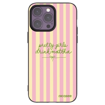 Picasee crna silikonska maskica za Apple iPhone 14 Pro Max - Pretty matcha