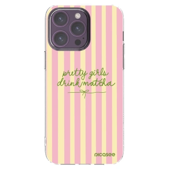 Picasee silikonska prozirna maskica za Apple iPhone 14 Pro Max - Pretty matcha