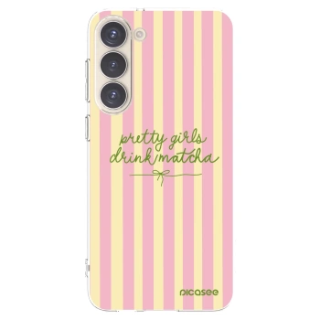 Picasee silikonska prozirna maskica za Samsung Galaxy S23+ 5G - Pretty matcha