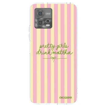 Picasee silikonska prozirna maskica za Motorola Moto G72 - Pretty matcha