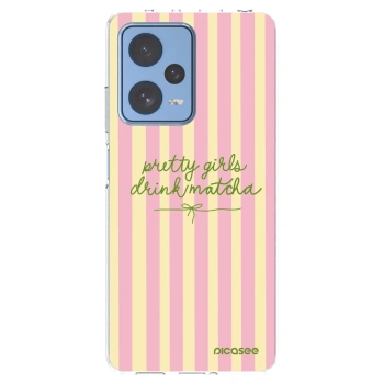 Picasee silikonska prozirna maskica za Xiaomi Redmi Note 12 Pro 5G - Pretty matcha
