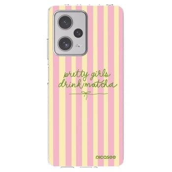 Picasee silikonska prozirna maskica za Xiaomi Redmi Note 12 Pro+ 5G - Pretty matcha