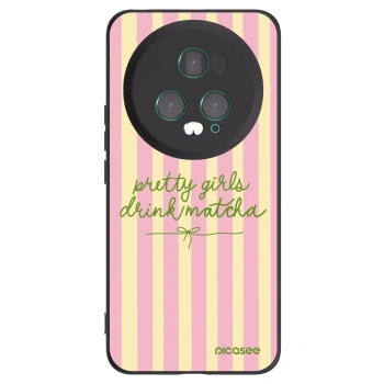 Picasee crna silikonska maskica za Honor Magic5 Pro - Pretty matcha