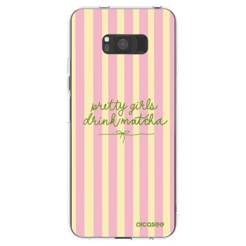Picasee silikonska prozirna maskica za Samsung Galaxy S8 G950F - Pretty matcha