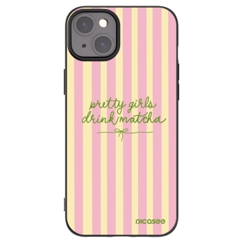 Picasee crna silikonska maskica za Apple iPhone 15 Plus - Pretty matcha