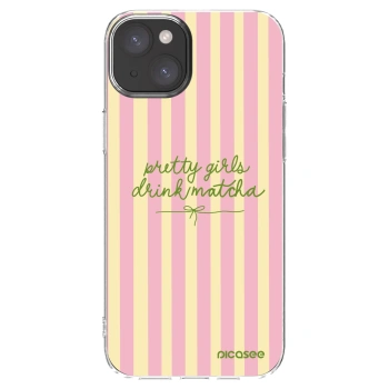 Picasee silikonska prozirna maskica za Apple iPhone 15 Plus - Pretty matcha