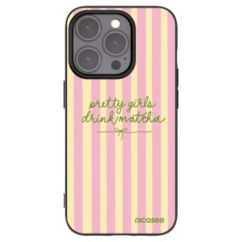 Picasee crna silikonska maskica za Apple iPhone 15 Pro - Pretty matcha