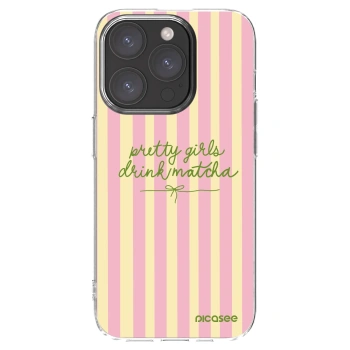 Picasee silikonska prozirna maskica za Apple iPhone 15 Pro - Pretty matcha