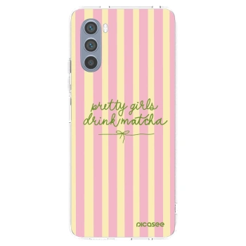 Picasee silikonska prozirna maskica za Motorola Moto G62 - Pretty matcha