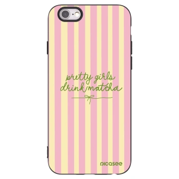 Picasee crna silikonska maskica za Apple iPhone 6/6S - Pretty matcha