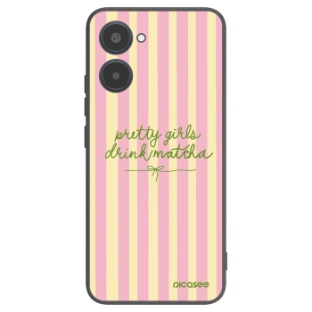 Picasee crna silikonska maskica za Realme 10 4G - Pretty matcha