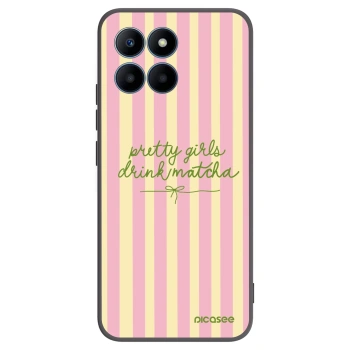 Picasee crna silikonska maskica za Honor 70 Lite - Pretty matcha