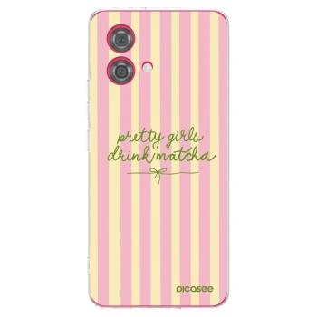 Picasee silikonska prozirna maskica za Motorola Moto G84 5G - Pretty matcha