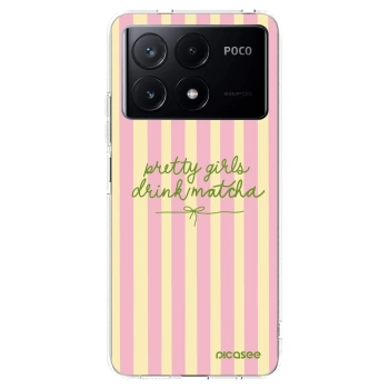 Picasee silikonska prozirna maskica za Xiaomi Poco X6 Pro - Pretty matcha