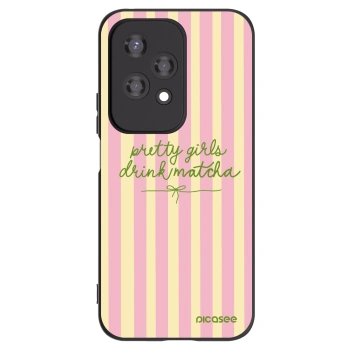 Picasee crna silikonska maskica za Honor 200 Lite - Pretty matcha