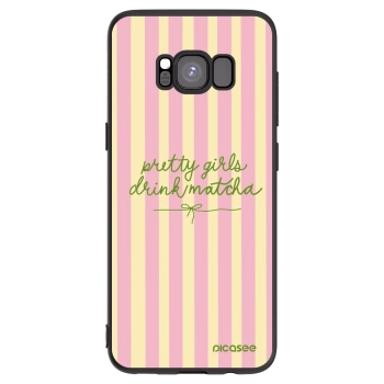 Picasee crna silikonska maskica za Samsung Galaxy S8 G950F - Pretty matcha