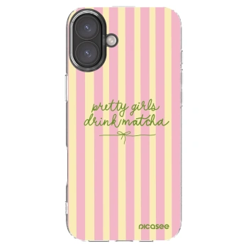 Picasee silikonska prozirna maskica za Apple iPhone 16 Plus - Pretty matcha