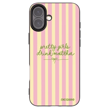 Picasee crna silikonska maskica za Apple iPhone 16 Plus - Pretty matcha