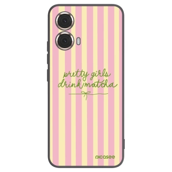 Picasee crna silikonska maskica za Motorola Moto G85 - Pretty matcha