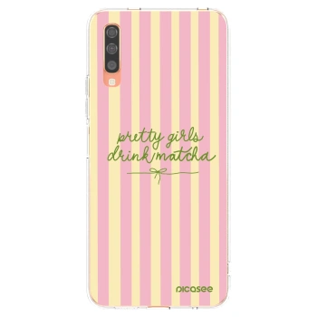 Picasee silikonska prozirna maskica za Samsung Galaxy A70 A705F - Pretty matcha